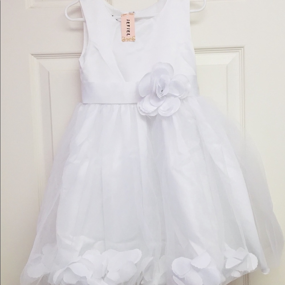 IEFIEL White Girls Formal Dress - Brand New!!